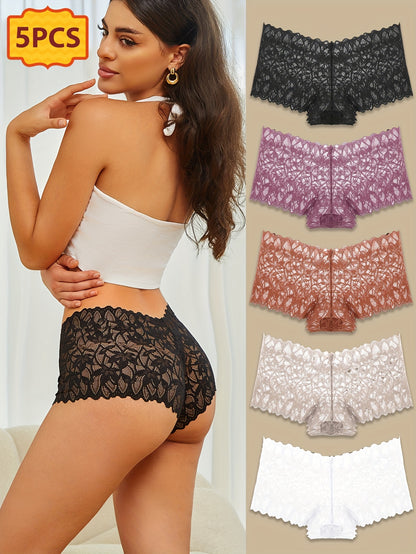 Women's Mixed colors Lace Printed Underwear - product view 5