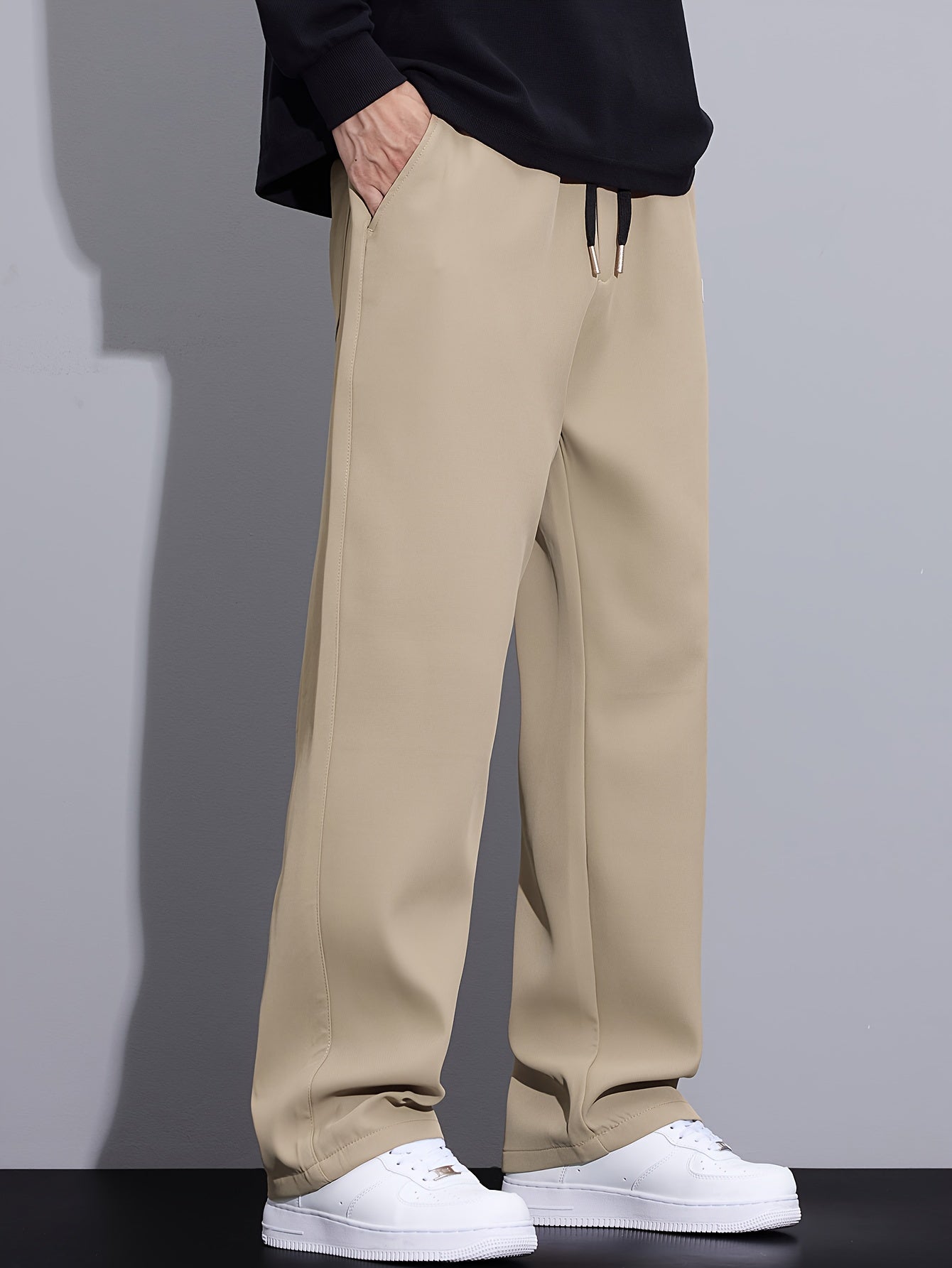 Autumn Casual Pants Men's Loose Straight Leg Trendy Versatile Men's Pants Autumn And Winter Men's Long Pants