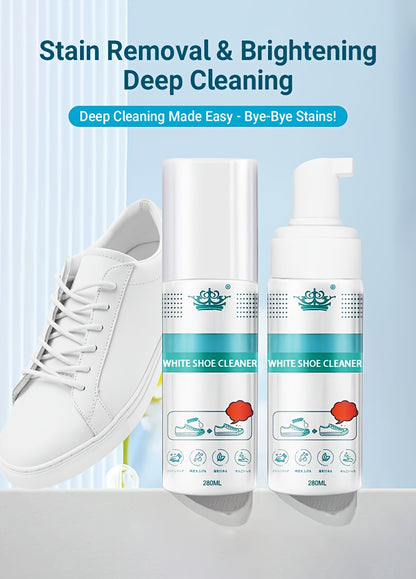 Ouyaaqi Small for white Shoe Cleaner, Advanced for white Shoe Cleaner, Suitable For White Sports Shoes Made Of Leather, Knitting, Canvas, Suede, PU Materials, Outdoor Camping, Cleaning Products, Comfortable Shoes, Multi-functional Cleaner