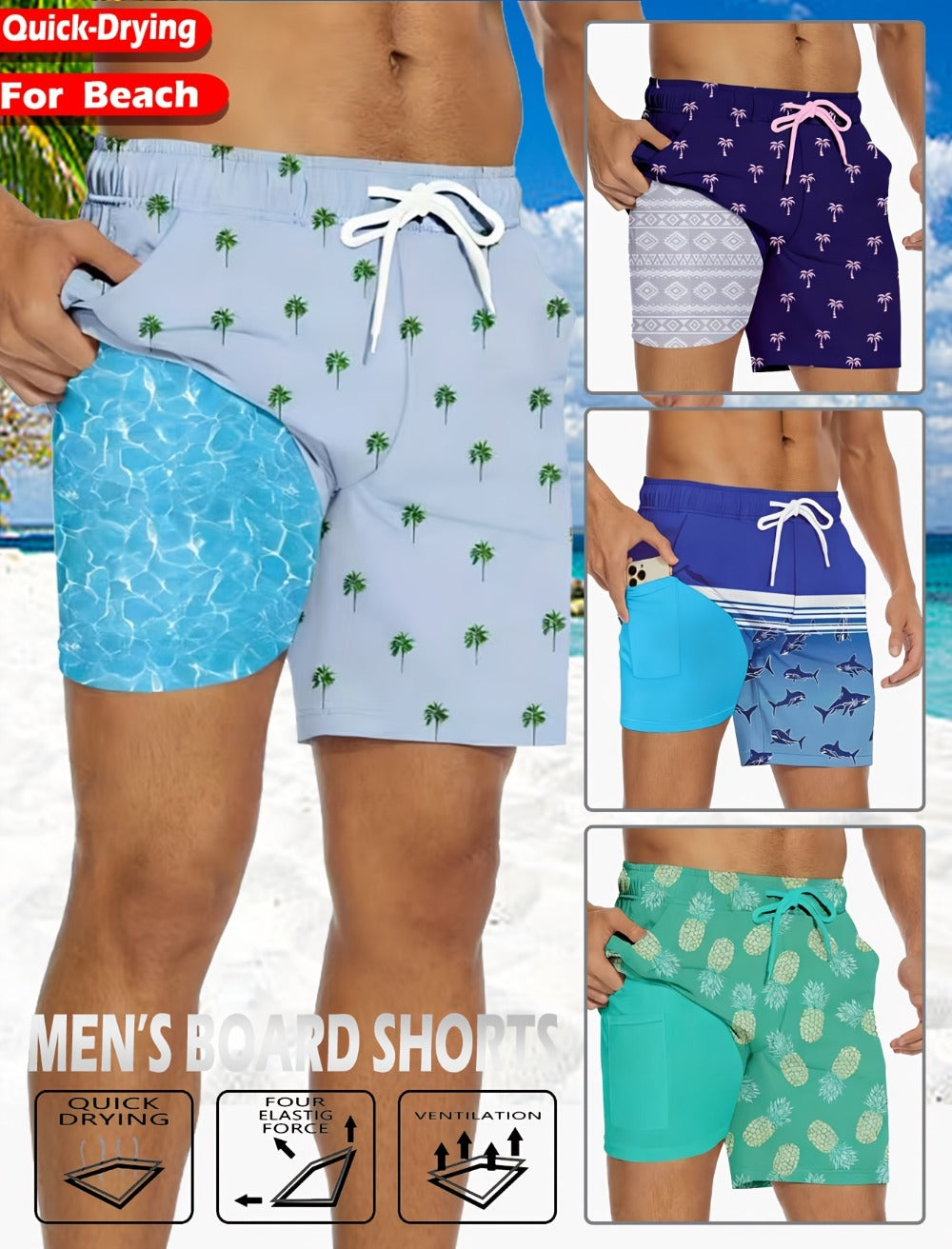 Men's Swimwear - Graphic Style 13957