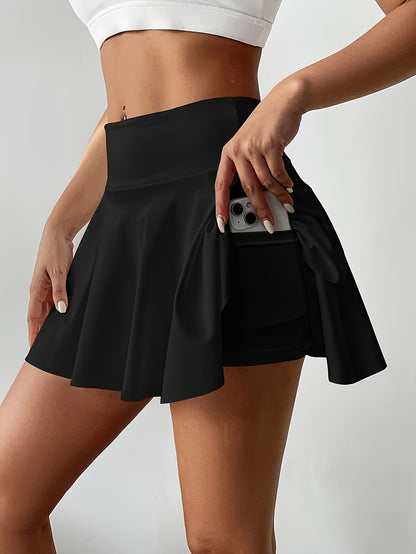 Women's Black White Tibetan Blue Mesh High-Waist Pleated Shorts - product view 9