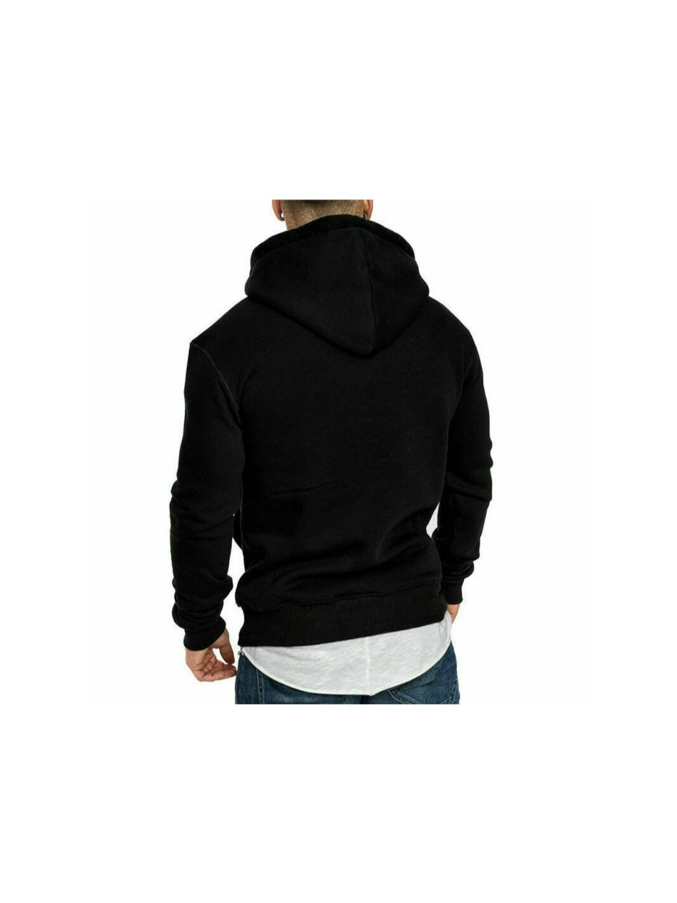 CRAZYHONEY Men Hoodie Casual Hooded Solid Pocket Cup Slim Fit Sweatshirts Pullover Sweater Tops Long Sleeve