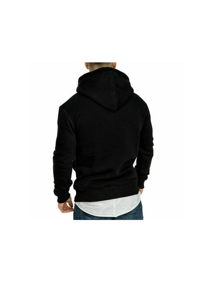 CRAZYHONEY Men Hoodie Casual Hooded Solid Pocket Cup Slim Fit Sweatshirts Pullover Sweater Tops Long Sleeve