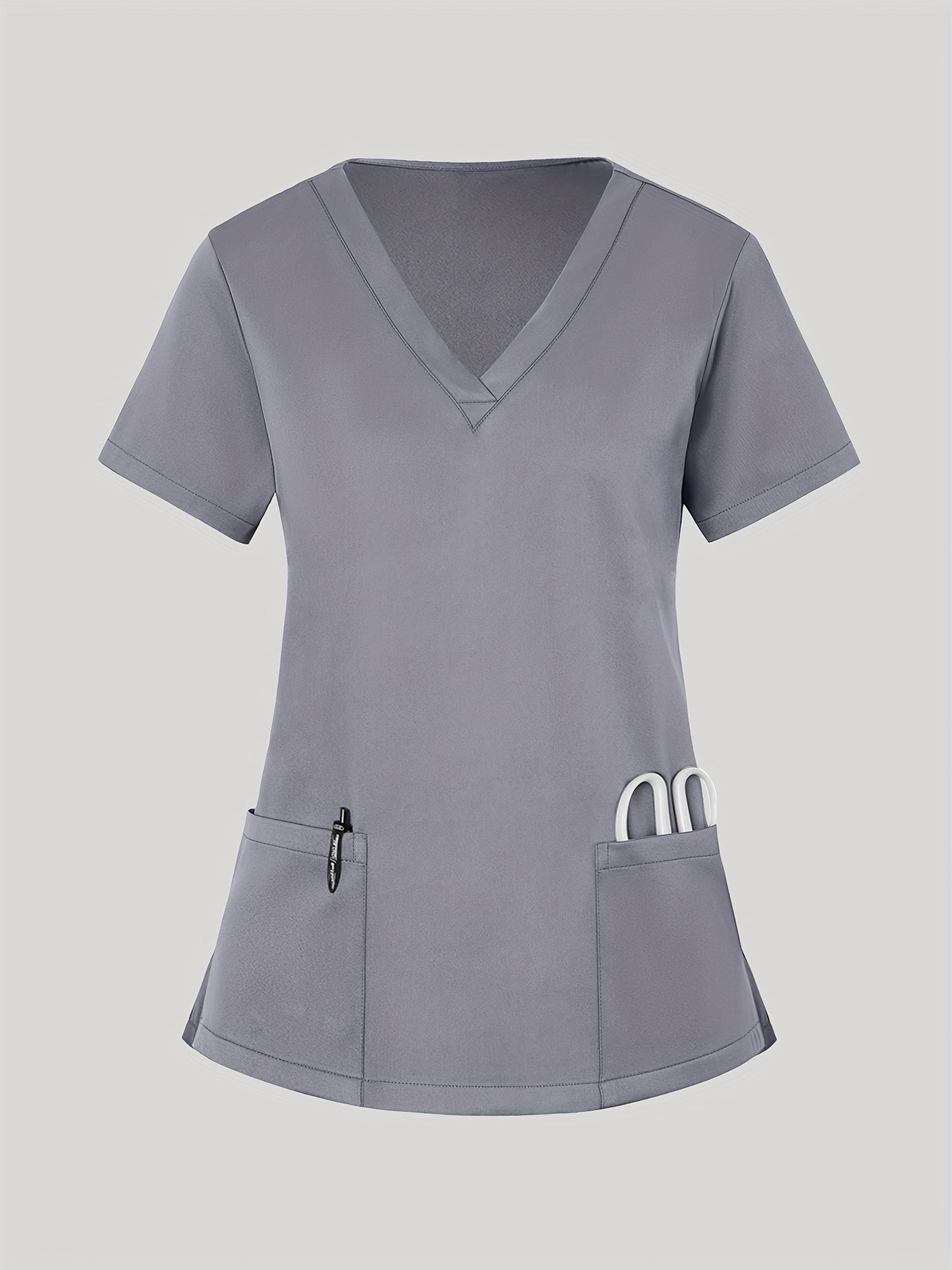 Women'S V-Neck Frosted Breathable Uniform Hand Washing Workwear Brush Hand Clothes Top