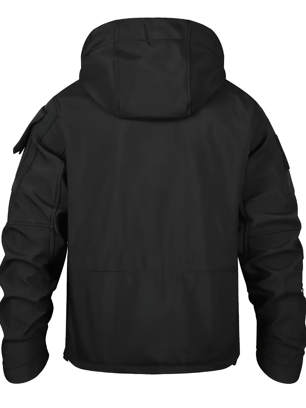 Men's Tactical Softshell Jacket - Hooded Multi-Pocket Windbreaker