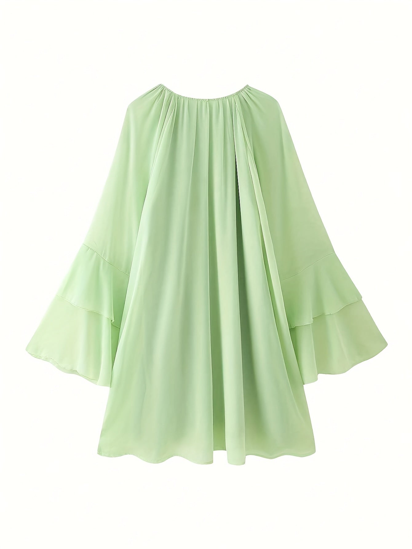 Chic Elegant Women'S Chiffon Layered Ruffle Loose Dress | Spring Summer Casual Vacation