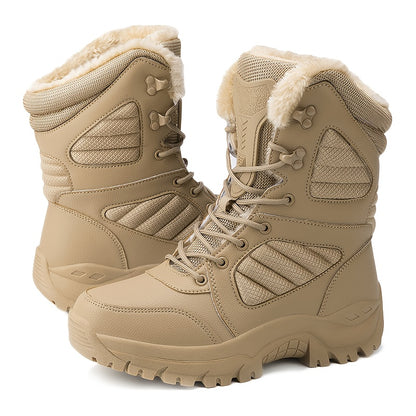 Men's Snow Boots - Non-Slip Sole Plush Lined for Beach & Water