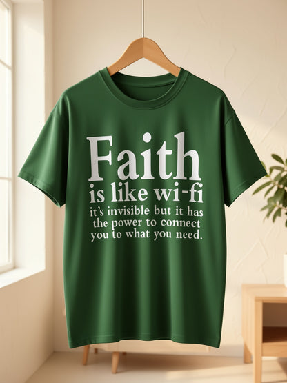 Women's Green Printed Oversized T-Shirt - product view 11