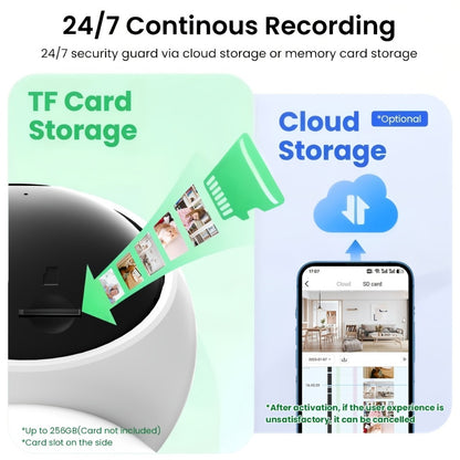 2K Indoor WiFi Security Camera - Two-Way Audio and Night Vision