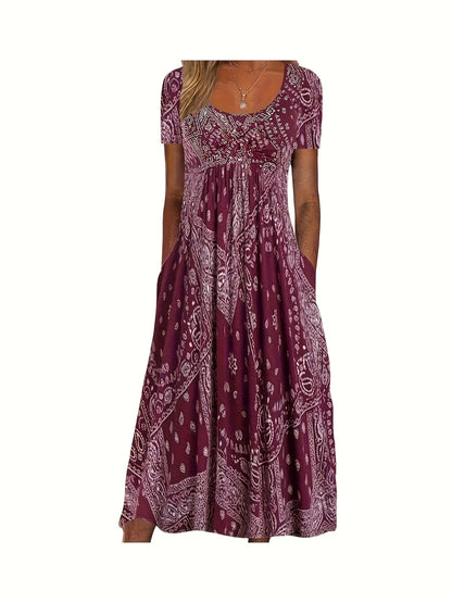 Women's Pale Pinkish Gray Floral Printed Maxi Dress - product view 6