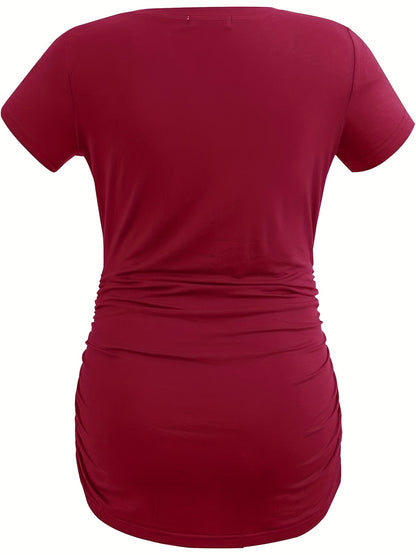Set of 4 Short Sleeve Maternity Tops for Expecting Mothers