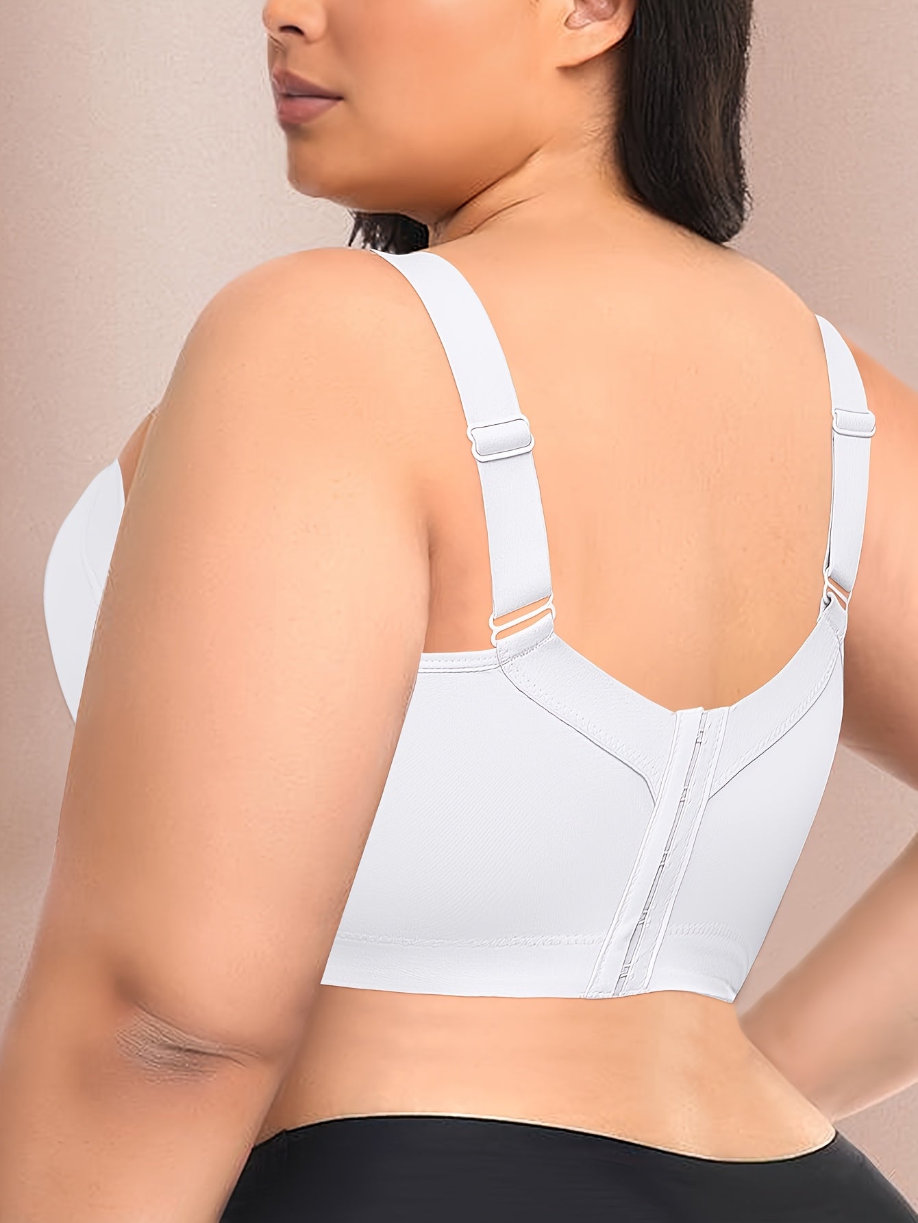 Seamless Large Size Push-up Bra for Women with Wide Shoulder Straps, Comfortable And Simple Bra