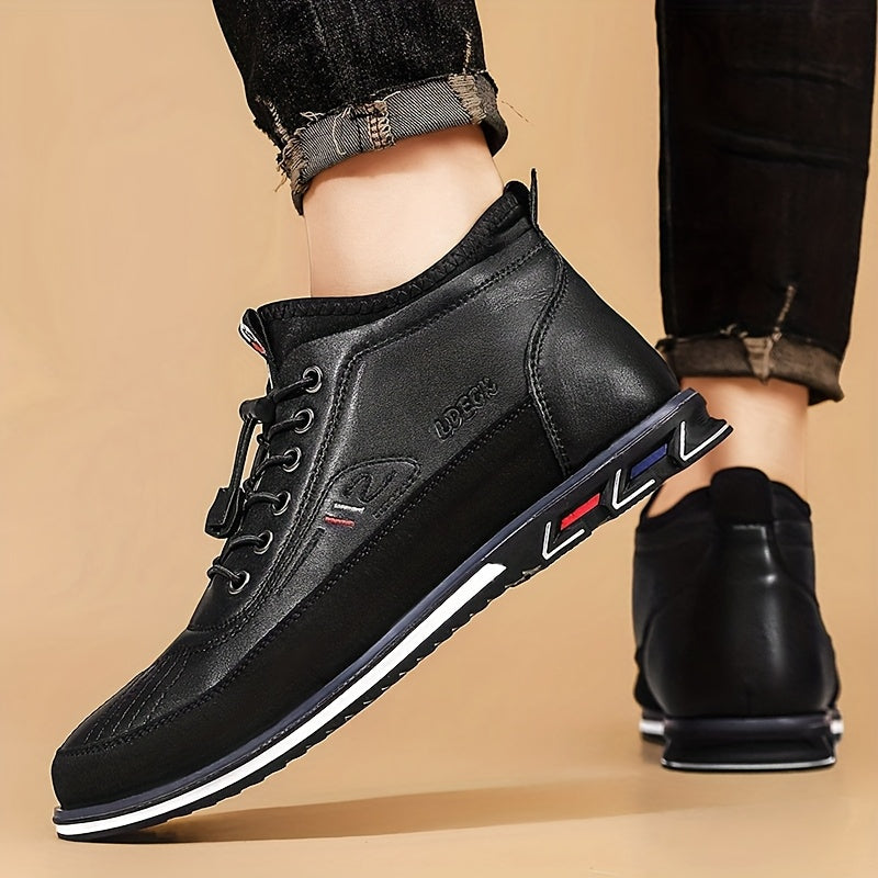 Large Men's New High Top Business Formal High Top Casual Office Professional Suit Set with Lace Up Trendy Men's Shoes