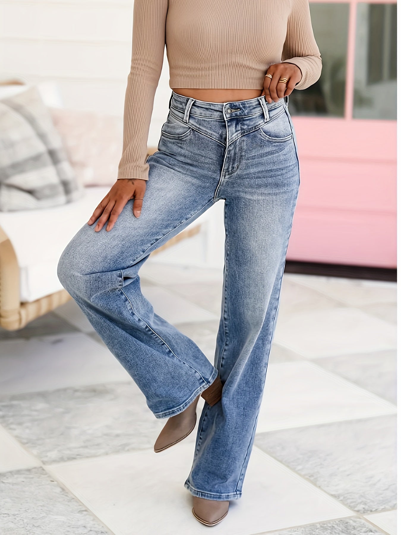 Women's Fashion Casual Denim Jeans - Versatile Style for Everyday Wear - Perfect for Women of All Ages