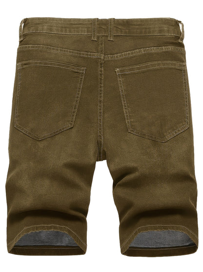 3-pack Men'S Jeans - Trendy Ripped Denim Shorts - Stylish, Versatile, Slim Fit, Casual Pants - New - Perfect For Outdoor Camping And Sports