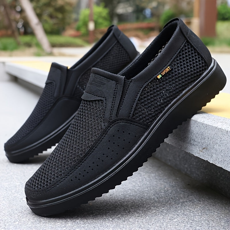 [Sneakers] Ultra Lightweight Slip on Casual Shoes- Men'S Comfy Low Top Walking Shoes- Breathable Mesh& Rubber Sole- for Outdoor Activities, Fishing, Park, Workout- Perfect Gift for Men