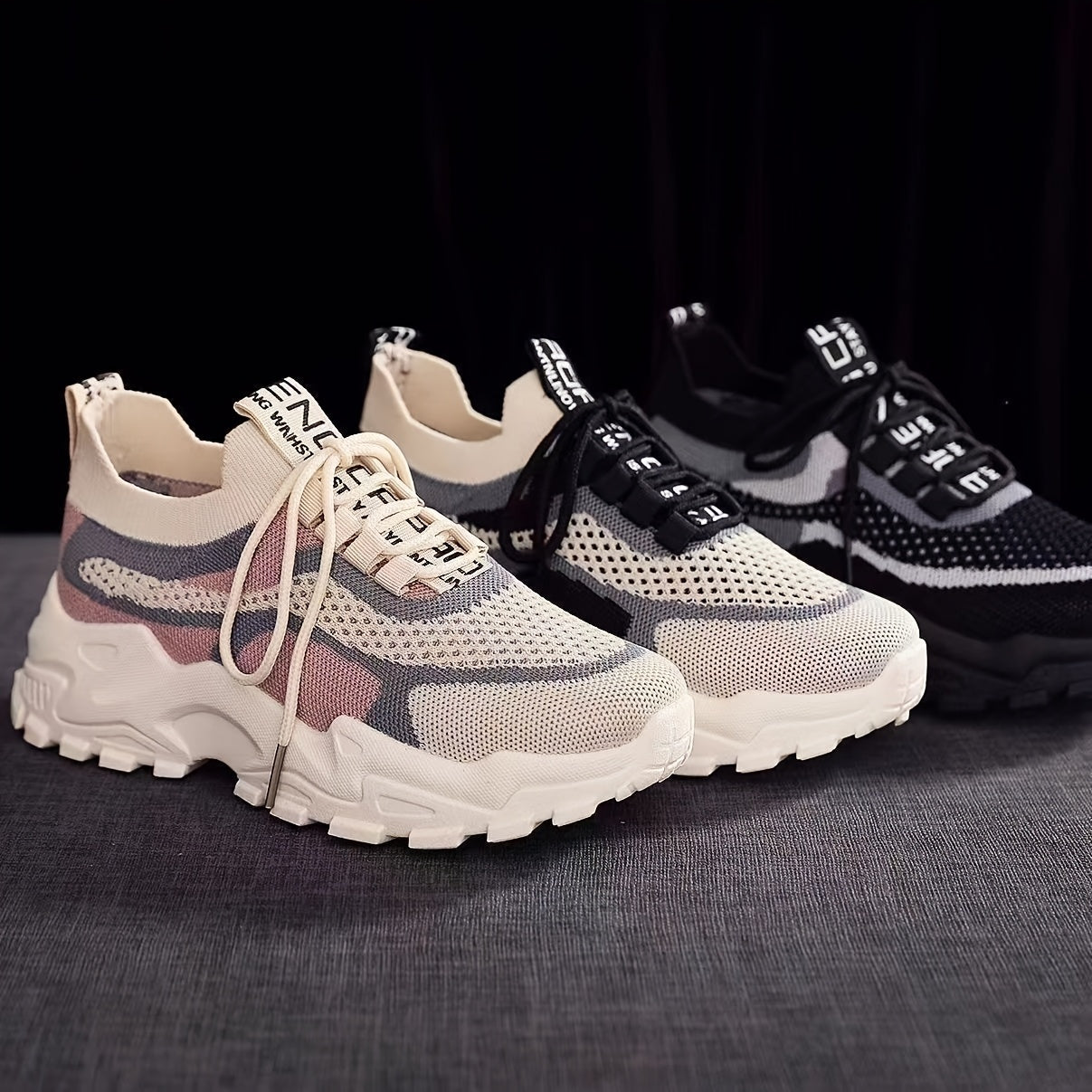 Sneakers, 2026 New Women's Shoes, Women's Casual Low-top Sports Shoes, Thick-soled Breathable Tennis Shoes, Sports Shoes Suitable for Gym And Casual Wear (PVC Soles), Women's Shoes, Women's Road Running Shoes, Outdoor Shoes