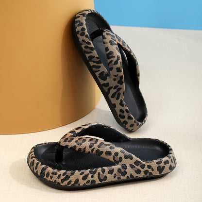 Casual And Comfy Flip-Flops for Men And Women with a Stylish Leopard Retro Design., Women Shoes