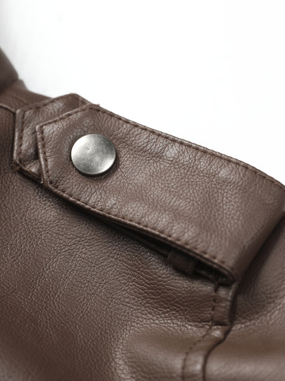 Women'S Faux Leather Jacket Hooded Autumn And Winter Faux Leather Jacket Women'S Faux Leather Jacket
