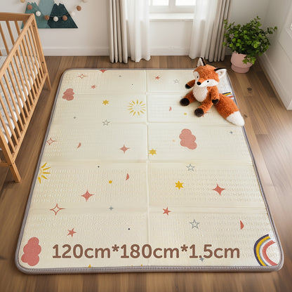 Extra Large Foldable Reversible ABC Play Mat Waterproof Non-Toxic Foam Padded Mat Stain-Resistant Easy to Wipe Clean for Infants Toddlers Tummy Time Indoor Outdoor Use Christmas Halloween