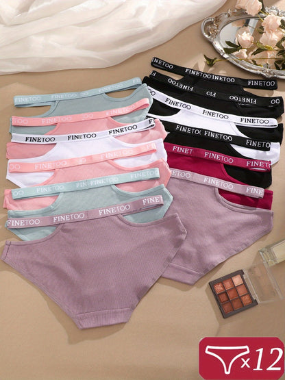 Women's 12-Pack Low-Rise Briefs - Soft Everyday Comfort