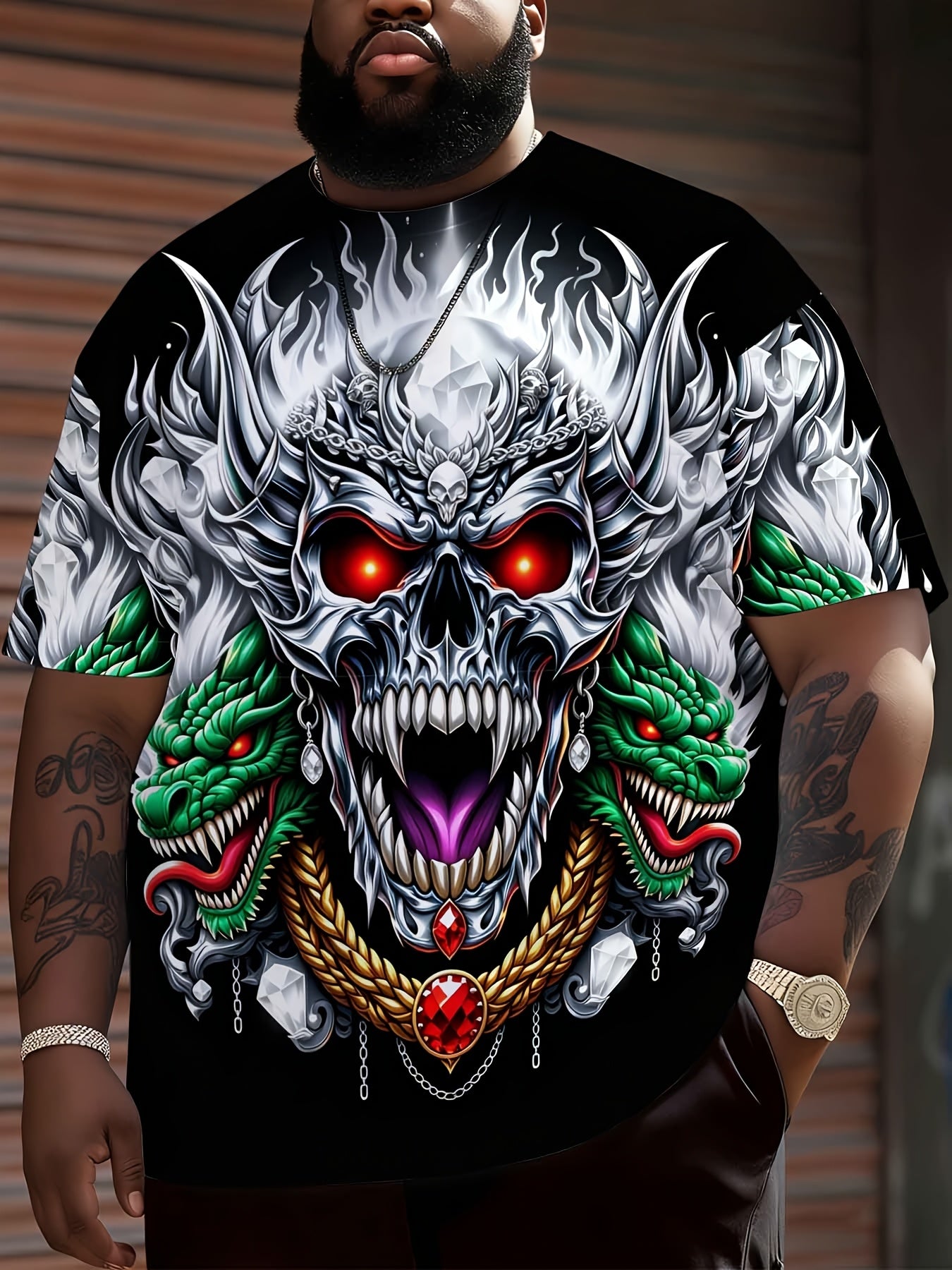 Men's Multicolor Printed Graphic T-Shirt - product view 5
