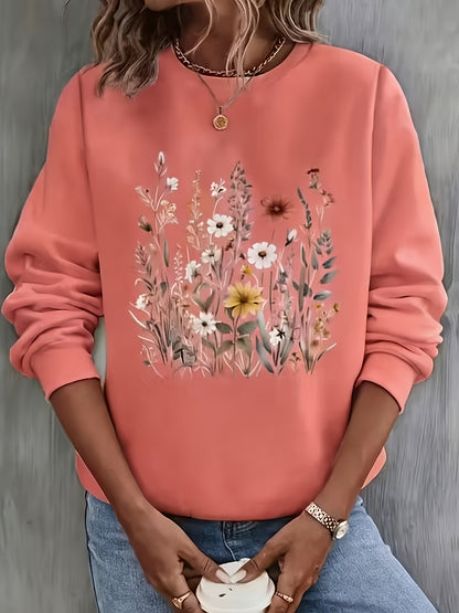 Fit Long-Sleeve Women'S Tee - Features a Premium Print, Comfortable And Airy Crew Neck, Ideal for Casual Spring And Summer Wear, Machine Washable, Great for Daily Attire And Gatherings