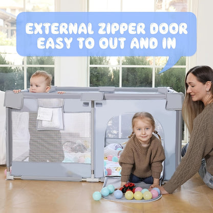 Baby Playpen - Breathable Inch Pens Metal