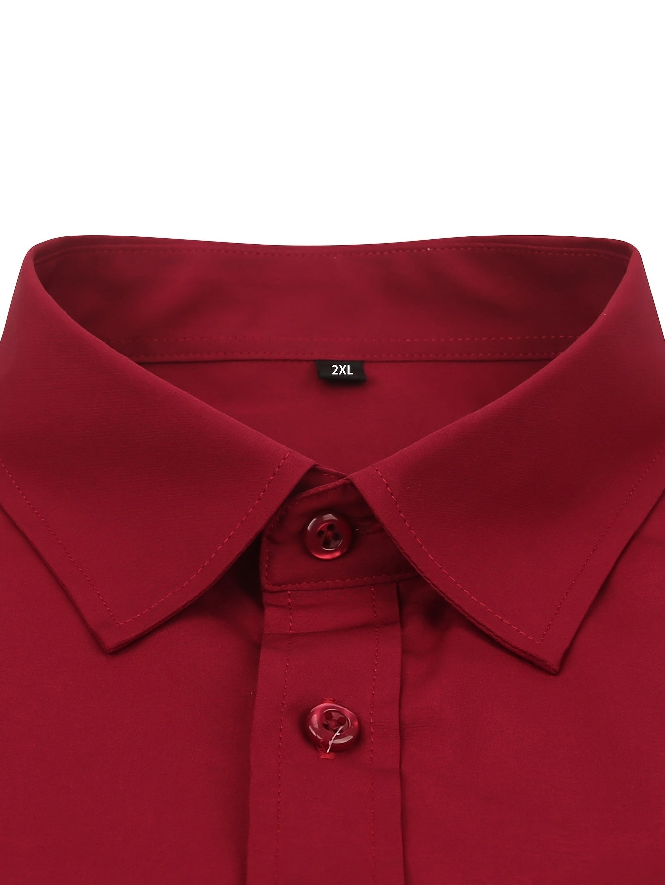 Men's Regular Fit Casual Button Shirts Long Sleeve Stretch Breathable Wrinkle Resistant Solid Work Weekend Wear