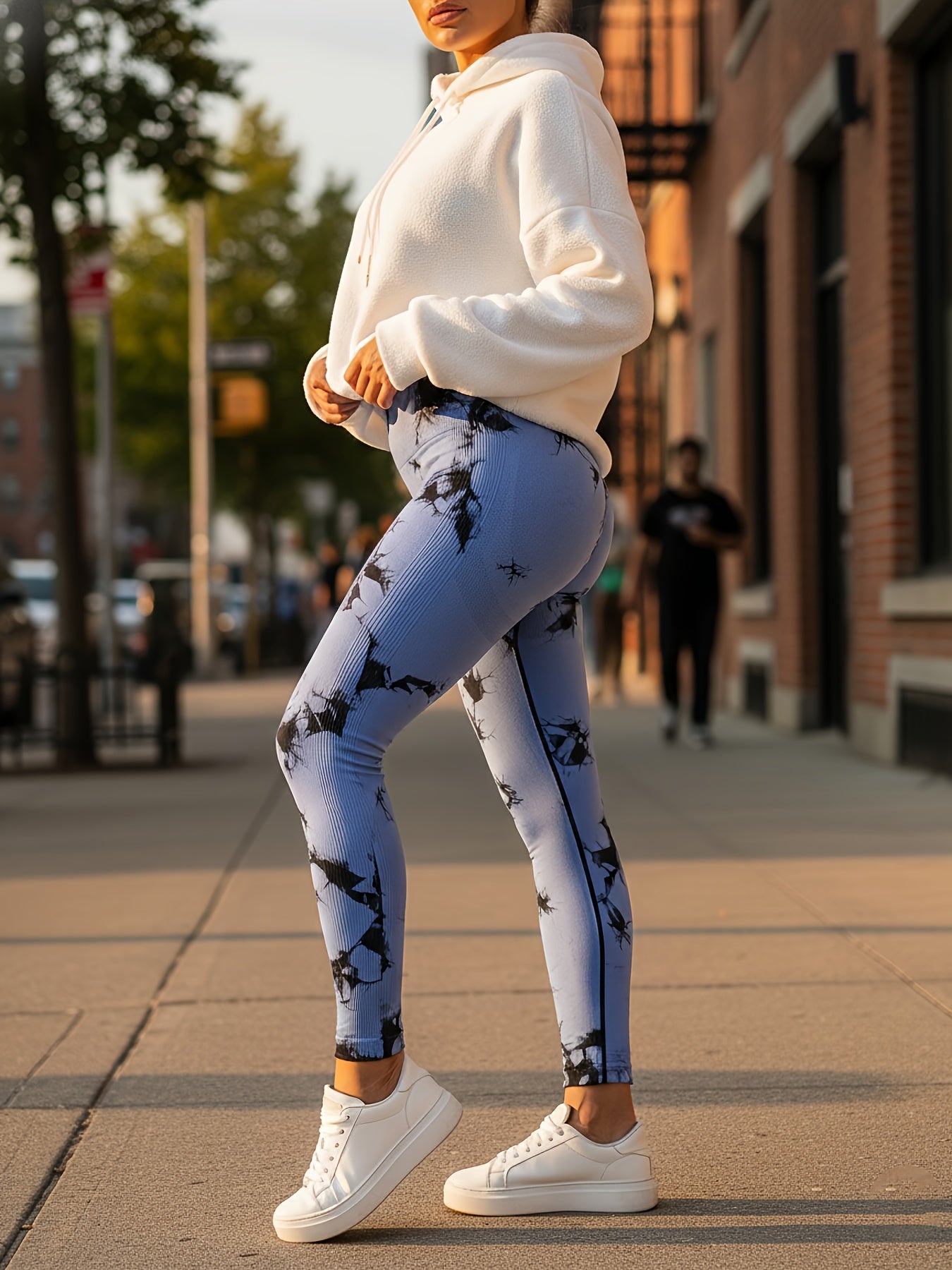 Women'S Tie Dye Yoga Pants High Waisted Scrunch Butt Workout Leggings Soft Stretchy Butt Lifting Tummy Control Yoga Leggings For Gym Running Fitness