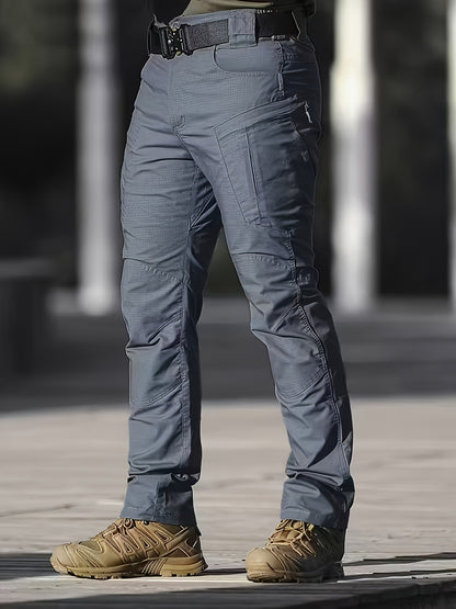 [Tactical Cargo Pants] Lightweight & Tear-ResistantMen's TacticalCargo Pants | (Waist Belt Included)Multi-Pocket Design, Loose Fit for Hiking, Camping, Construction | Elastic Fabric, Outdoor Sports & Casual Version