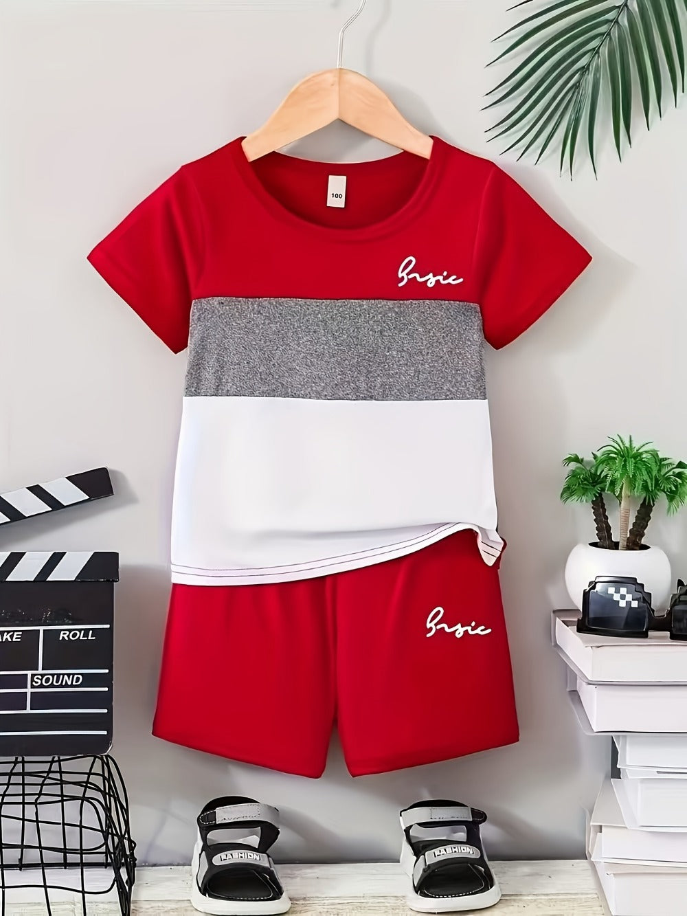 Boys' Casual Outfit Set - Short Sleeve Fall 8213