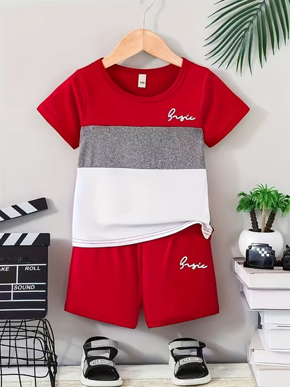 Boys' Casual Outfit Set - Short Sleeve Fall 8213