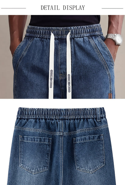 Men'S Jeans Summer Thin Loose Straight Leg Men'S Pants Trendy Brand Casual Simple Versatile Long Pants Men