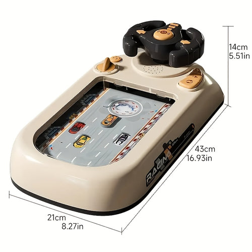 Children's Steering Wheel Driving Toys Vehicle Electronic Simulation Racing Adventure Game Kid Toys Cool Interactive Xmas Gifts