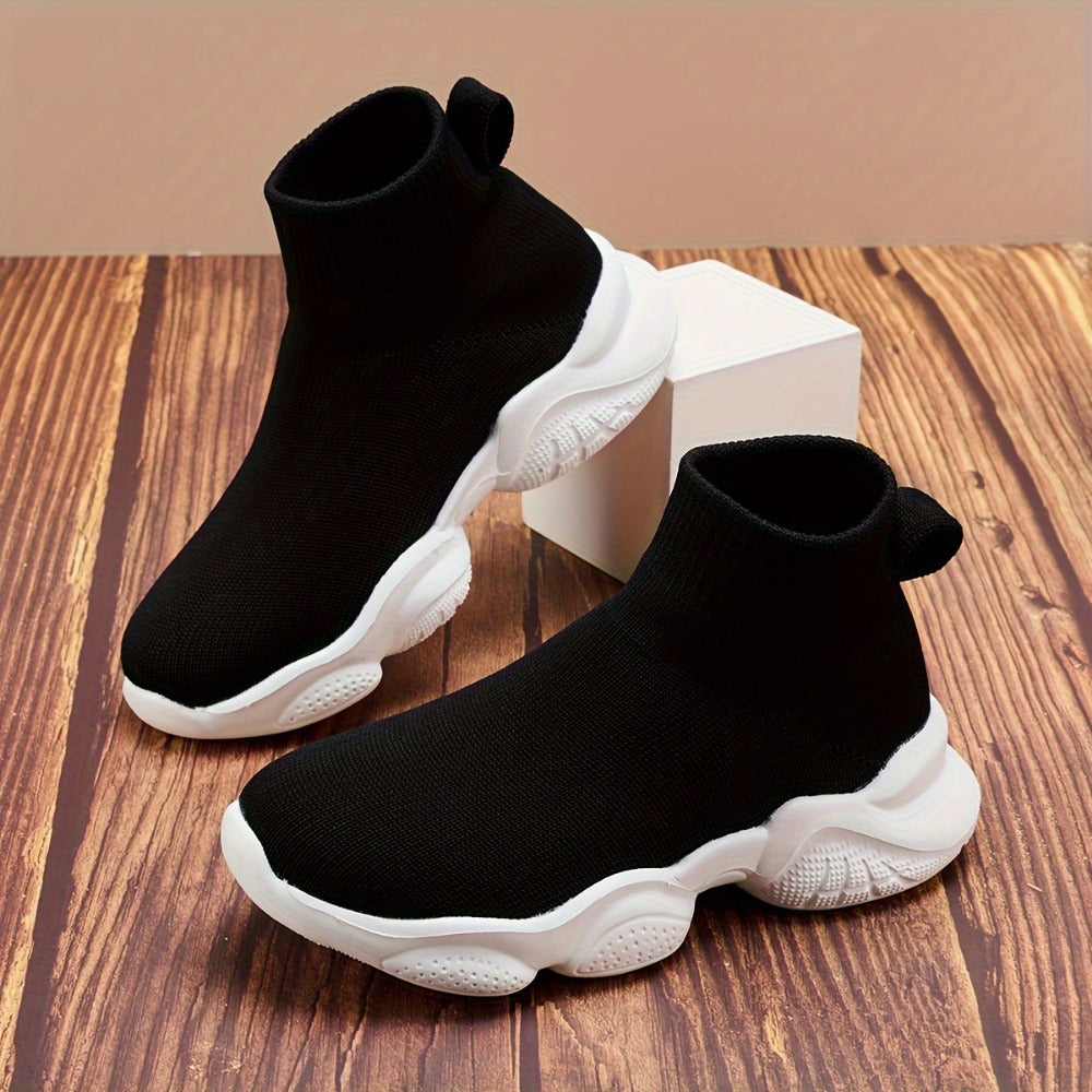 Kids Sock Sneakers - Breathable High-Top Running Shoes