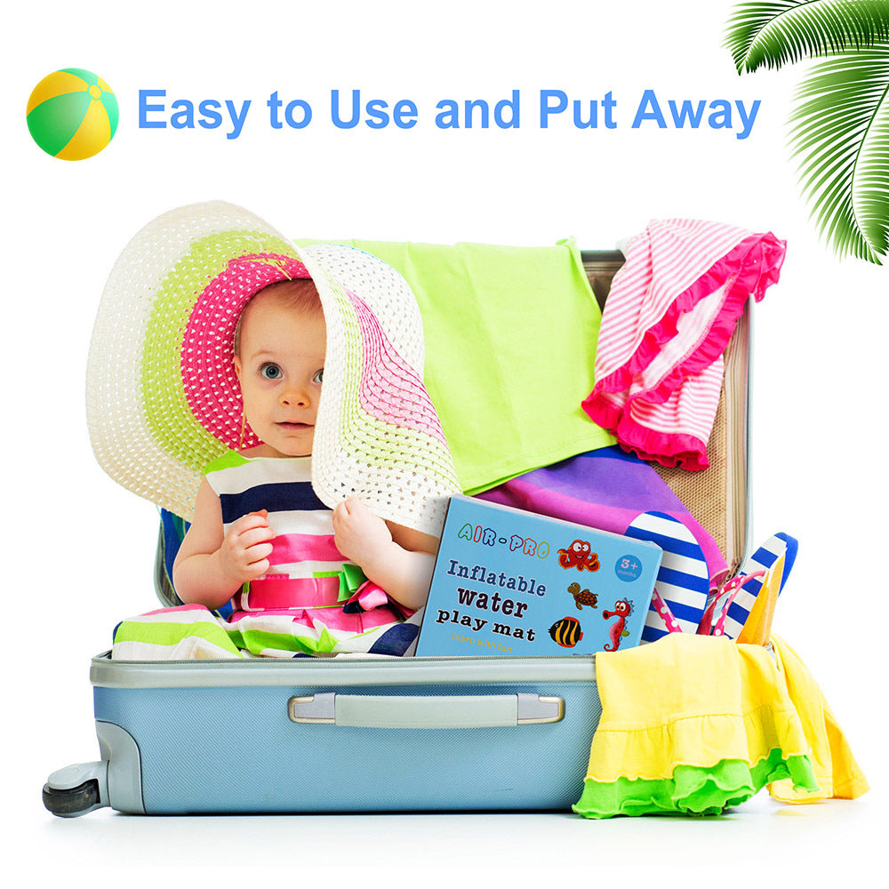 Pink/Blue Tummy Time Water Mat with Gift Box for Infants Toddlers Baby, 26x20 in,Inflatable Water Play Mat For Baby Infants Toddlers Toys Christmas Gift