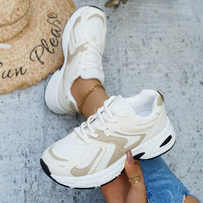 Athletic Shoes for Women Featuring Color-Blocking Design, Breathable Mesh for Running And Walking, And Casual Styles That Add Height., Women Shoes, Sneakers