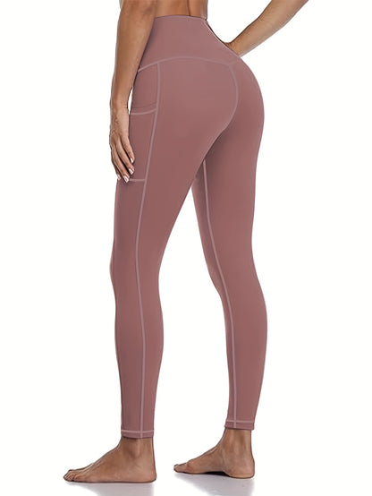 2026 5-Pack Plus Size Sports Leggings For Women, High-Waisted Cropped Yoga Pants With Pockets, Fitness Running Compression Tights, Game Day Fan Gear for Football and All Fans