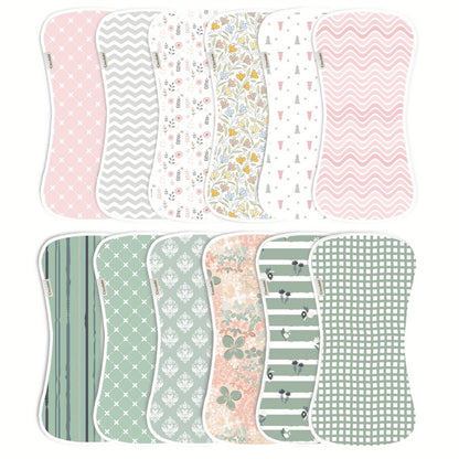 Baby Burp Cloth Set - Soft Absorbent Multipack Style 0517