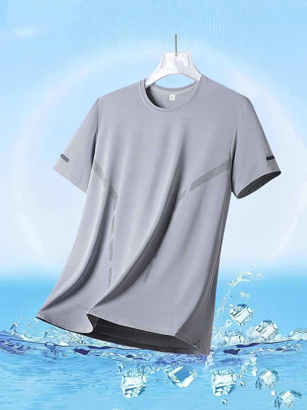 Men's Performance T-Shirt - Round Neck Short Sleeve Modern Style 916901