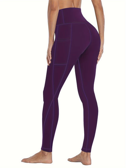 230g Women's Leggings Set of 3 High Waist Breathable with Pockets Compression Tights Multi-Color Suitable for All Seasons Daily Sports Fitness Yoga Shapewear