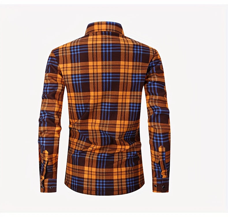 Men's Orange Polyester Long-Sleeve Jacket - product view 7