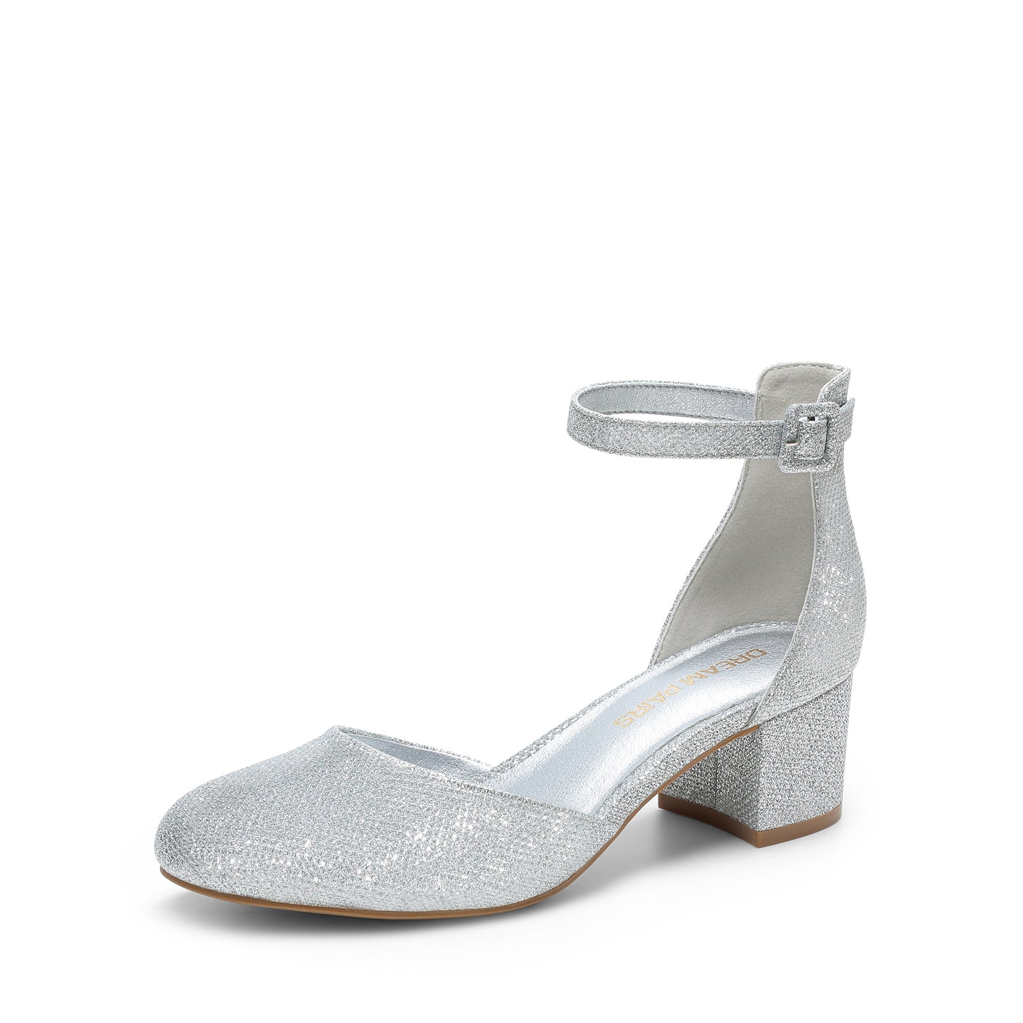 Women's Closed Round Toe Low Block Heels Ankle Strap Chunky Heel Pumps Dress Wedding Office Party Shoes Closed Toe Heels for Women Heels Closed Round Toe Chunky Block Pumps Shoes