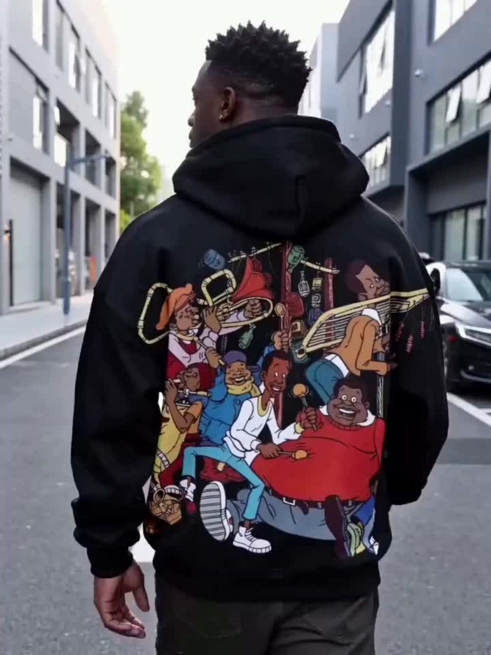 Men's Versatile Graphic Pullover Sweatshirt