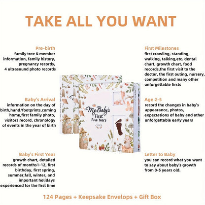 Baby Memory Book - Birth to Age Five Keepsake Journal