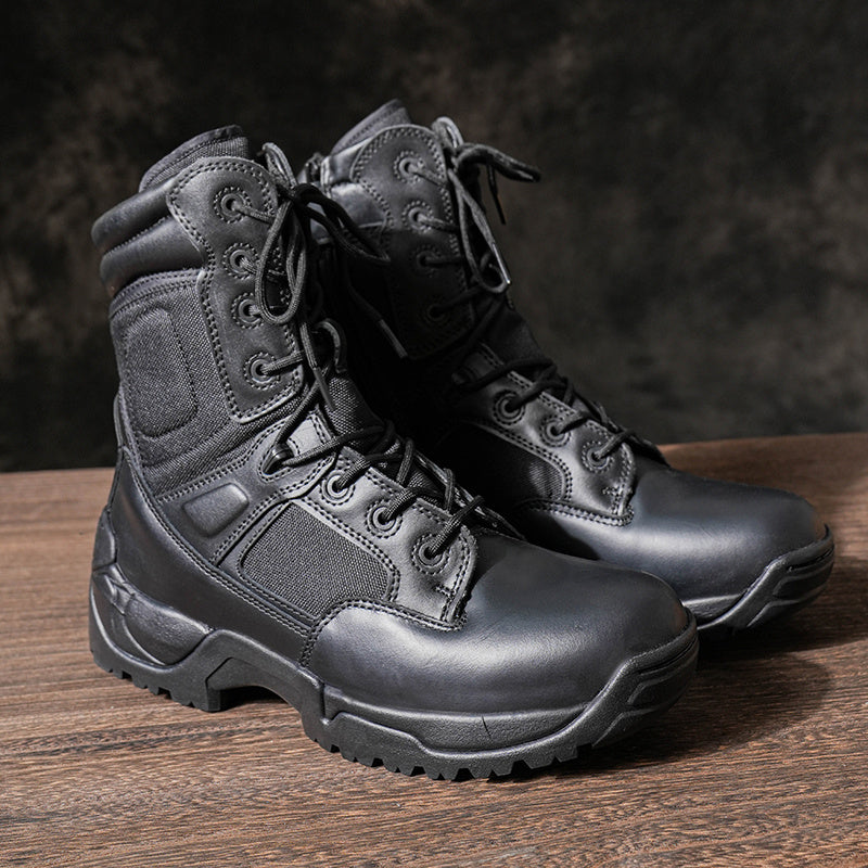 NORTIV 8 Wide Version Men's Tactical Work Boots Durable & Comfortable Hiking Motorcycle Combat Boots Response