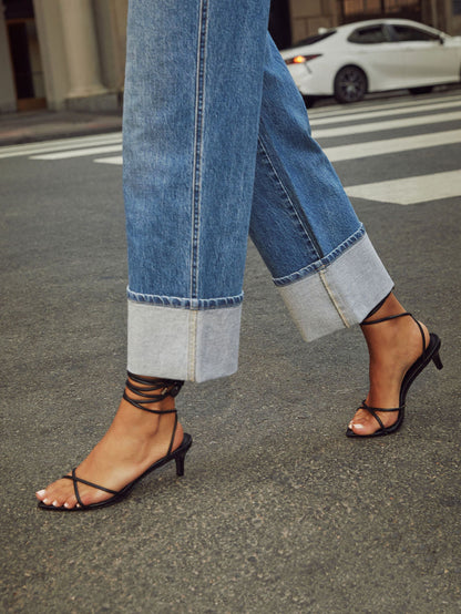 Women's Stretch Straight Jeans - 2025 Summer New Quality Retro Curled High-waisted Trousers