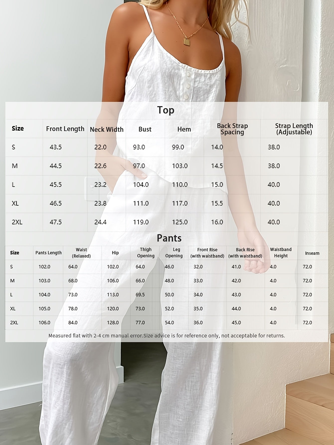 2pcs New Sleeveless Camisole Pants Two-piece Set, Loose And Fashionable Outerwear, Women's Fragrance Style