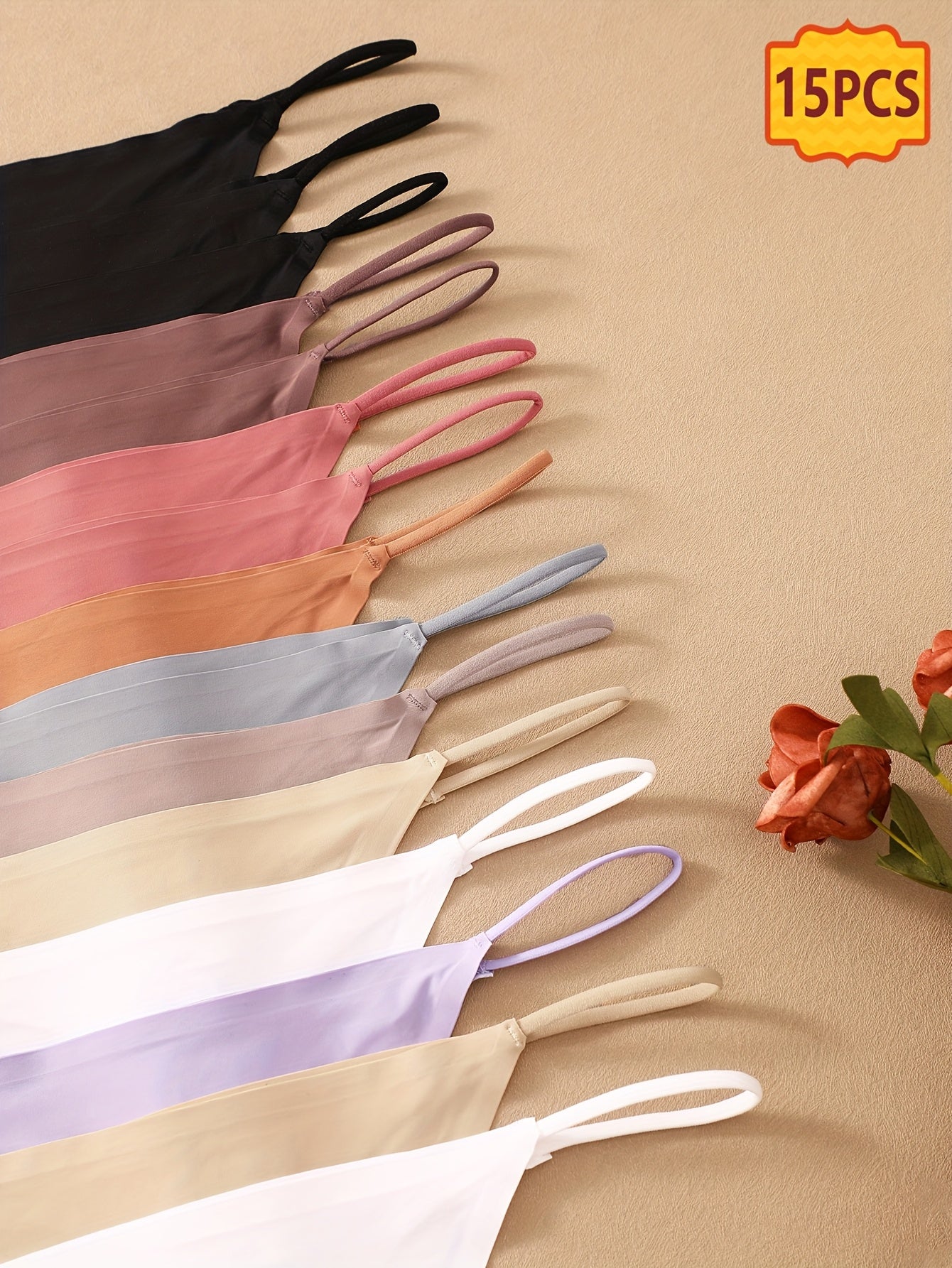 15pcs Seamless Thong Set, Sexy, Comfortable, Breathable, Skin Friendly Seamless Underwear, Suitable For Daily Commuting, Women'S Underwear And Underwear